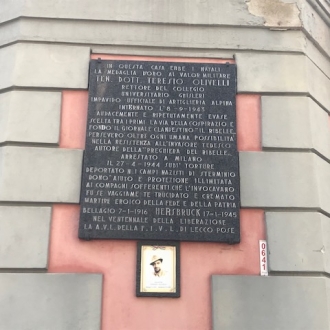 Memorial plaque which commemorates Teresio Olivelli