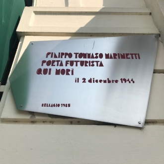 Plaque in memory of Filippo Tommaso Marinetti